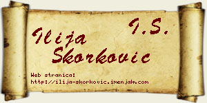 Ilija Skorković vizit kartica